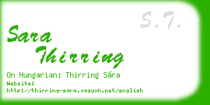 sara thirring business card