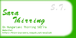 sara thirring business card